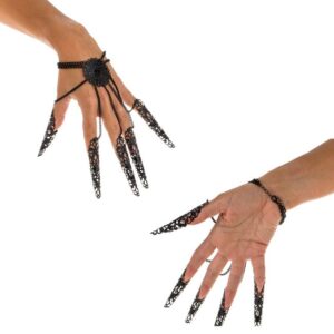 Accesoriu Deghizare Gothic Manusa Metalica Neagra