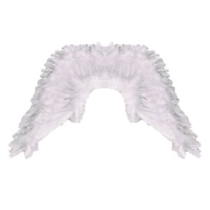 Aripi de Inger Albe cu Beteala Argintie 65x45cm