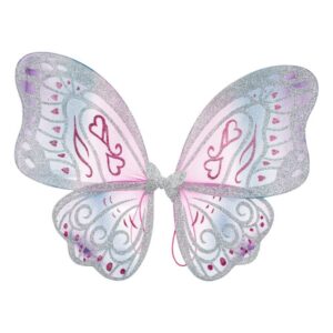 Aripi Deghizare in Fluture Colorat cu Glitter Fucsia Argintiu 53.5x43cm