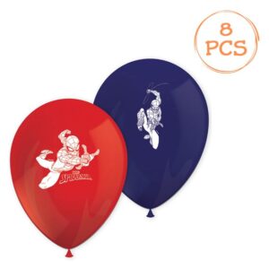 Baloane de Petrecere Albastru Rosu Spiderman 28cm - 8buc