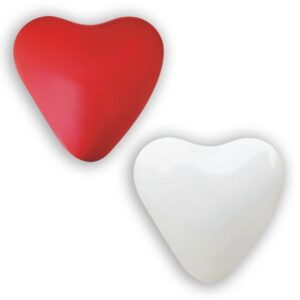 Baloane Inimi Albe Rosii 30cm - 10buc