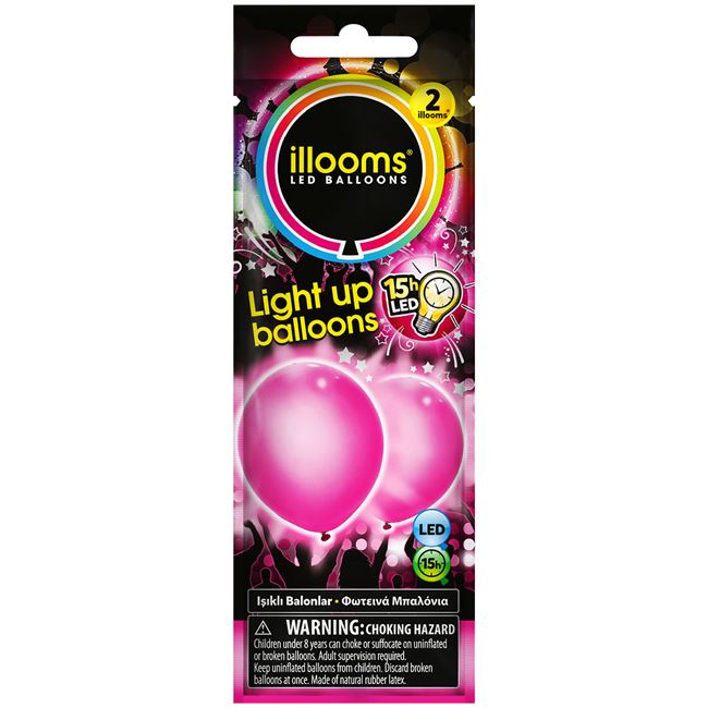 Baloane LED IlloomsRosii 2buc - Giochi Preziosi