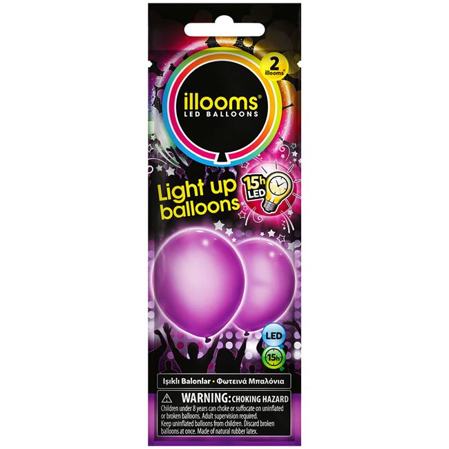 Baloane LED IlloomsRosii 2buc - Giochi Preziosi