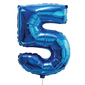 Balon Petrecere din Folie Bleu Metalizat Nr.5 -  60cm