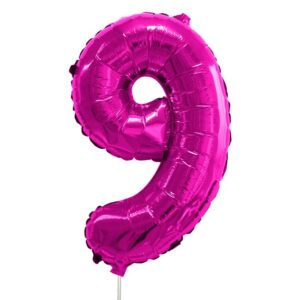Balon Petrecere din Folie Fucsia Metalizat Nr.9 - 23cm