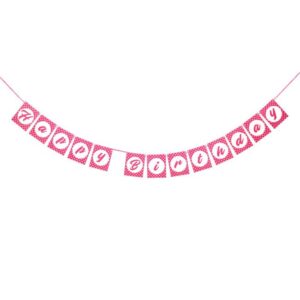Banner de Petrecere Roz Fucsia Happy Birthday 14x213cm