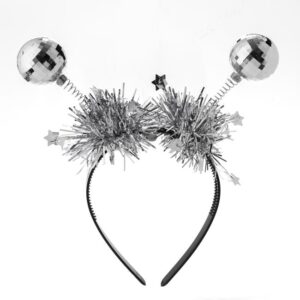 Bentita Deghizare Disco Ball cu Beteala Argintie & Stele