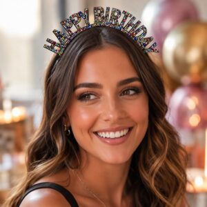 Bentita Party Diverse Culori cu Strasuri "Happy Birthday"