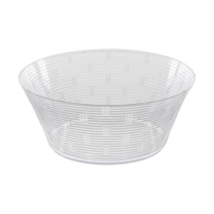 Bol din Plastic Transparent Reutilizabil cu Model Dungi Ø20x8cm