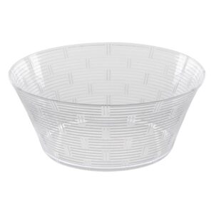Bol din Plastic Transparent Reutilizabil cu Model Dungi Ø24.3x11.5cm