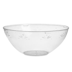 Bol din Plastic Transparent Reutilizabil cu Model Flori Ø20x8cm