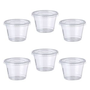 Boluri din Plastic Rotunde Transparente Reutilizabile cu Capac 165ml - 20buc
