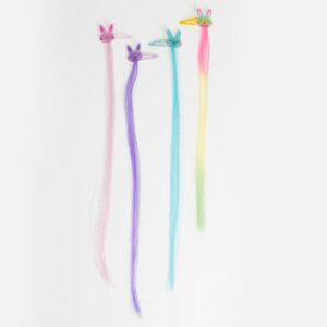 Clame Par Iepuras cu Suvite Multicolore pentru Copii 44cm - 4buc