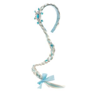 Coronita Par Codita Alba Ciel Fulg cu Glitter 53cm