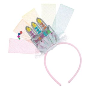 Coronita Par de Petrecere Lumanari Confetti Panglici Tul Glitter "Make a Wish"