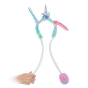 Coronita Par Unicorn cu Aripi Paiete Holografice & Miscare