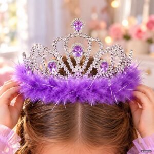 DIADEMA ARGINTIE-MOV PIETRE MARAB