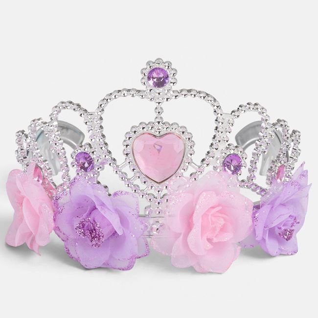 DIADEMA ARGINTIE-ROZ TRANDAF LILA