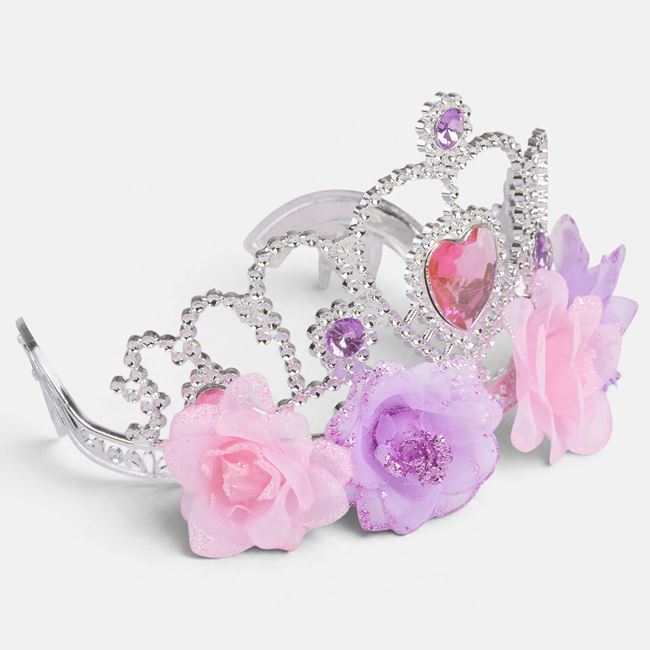 DIADEMA ARGINTIE-ROZ TRANDAF LILA