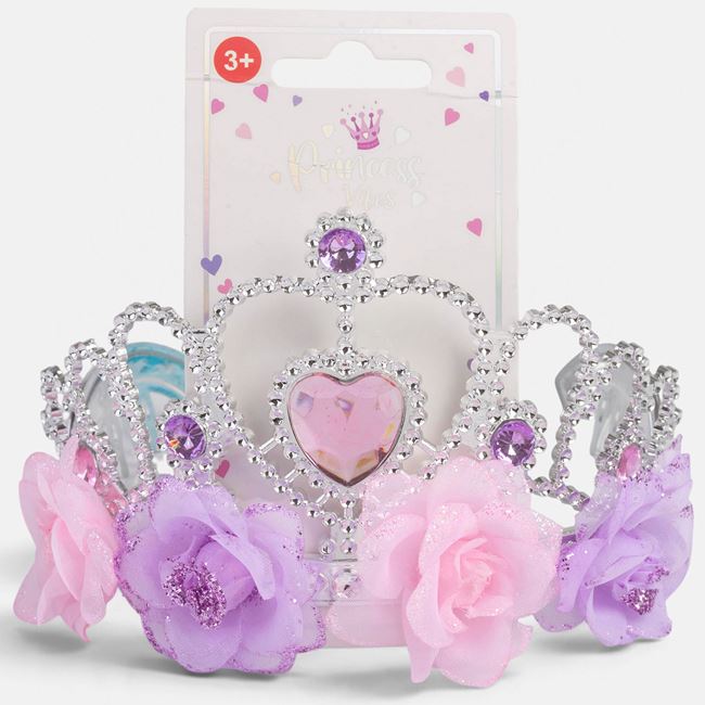 DIADEMA ARGINTIE-ROZ TRANDAF LILA