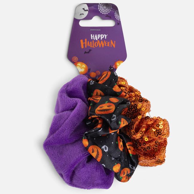 Elastice de Par Halloween cu Dovleci - 3buc