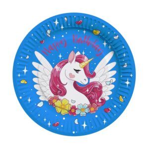 Farfurii de Carton Unicorn 23cm - 10buc