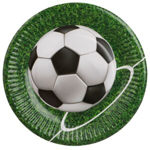 Farfurii de Petrecere de Carton cu Model Fotbal Ø18cm - 12buc