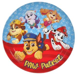 Farfurii de Petrecere din Carton Rosii Bleu cu Model  Paw Patrol Ø23cm - 6buc