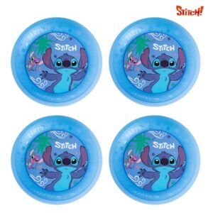 Farfurii de Petrecere din Plastic Albastru Reutilizabile Stitch 21cm - 4buc
