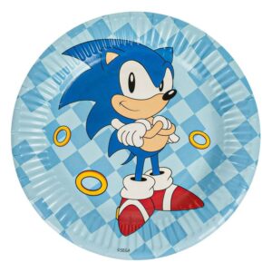 Farfurii din Carton de Petrecere Sonic 18cm - 6buc