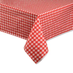 Fata de Masa din Plastic Rosu in Carouri 214x137cm