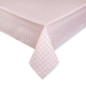 Fata de Masa din Plastic Roz in Carouri 214x137cm