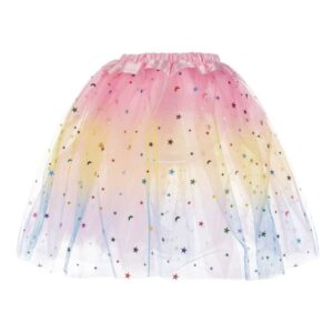 Fusta Tutut Multicolora cu Confeti Stele Luna