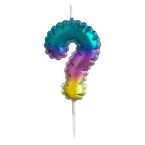 Lumanare Tort Colorata Ombre Metalizata "?"