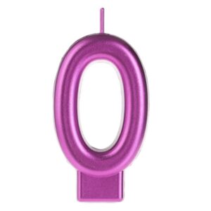 Lumanare Zi de Nastere Fucsia Metalizat Nr. 0
