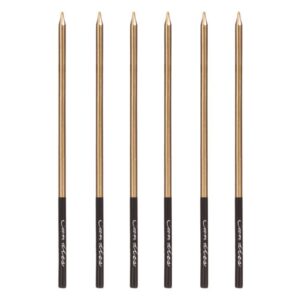 Lumanari Zi de Nastere Auriu Metalizat Negre 15cm - 6buc
