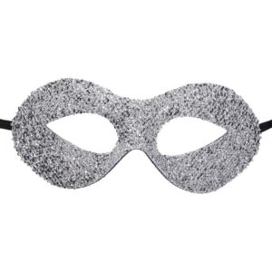 Masca cu Tinsel Argintiu de Deghizare pentru Femei 19.5cm