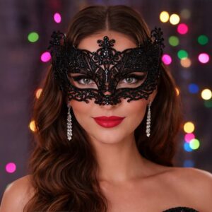 Masca Neagra cu Glitter Deghizare pentru Femei
