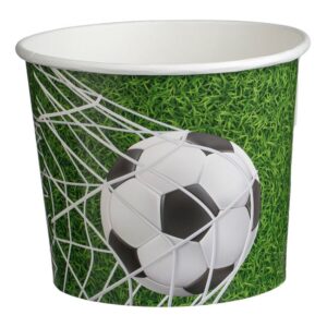 Pahar Snack din Carton Verde cu Model Teren de Fotbal - 1,8L