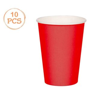 Pahare de Carton Rosii 270ml -10buc
