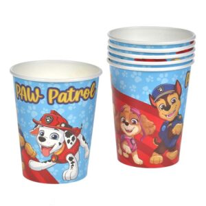 Pahare de Petrecere din Carton Bleu Rosu cu Model Paw Patrol 240ml - 6buc