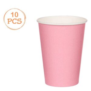 Pahare din Carton Roz 270ml - 10buc