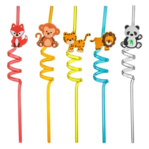 Paie din Plastic Reutilizabile Spiralate Animale Ø6x270mm - 10buc