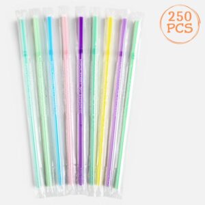 Paie Reutilizabile Flexibile din Plastic Multicolore Ambalate Individual 5x230mm 250buc