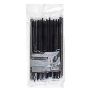 Paie Reutilizabile Flexibile din Plastic Negre Ambalate Individual 5x220mm - 100buc