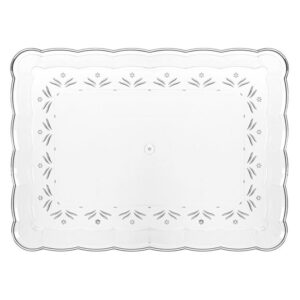 Platou din Plastic Dreptunghiular Transparent 33x23cm