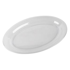 Platou Servire din Plastic Transparent Oval 40x28cm