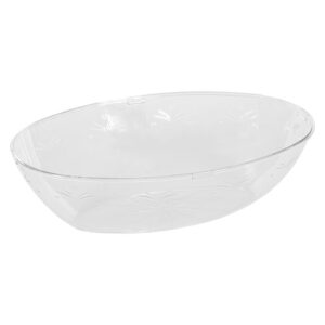 Platou Servire Oval din Plastic Transparent 29x18.5x8.5cm