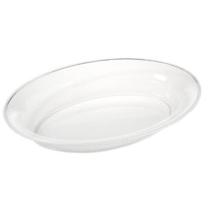Platou Servire Oval din Plastic Transparent 41x28x6cm