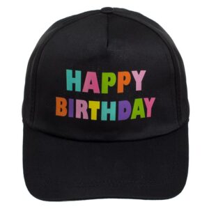 Sapca Neagra de Petrecere "Happy Birthday"